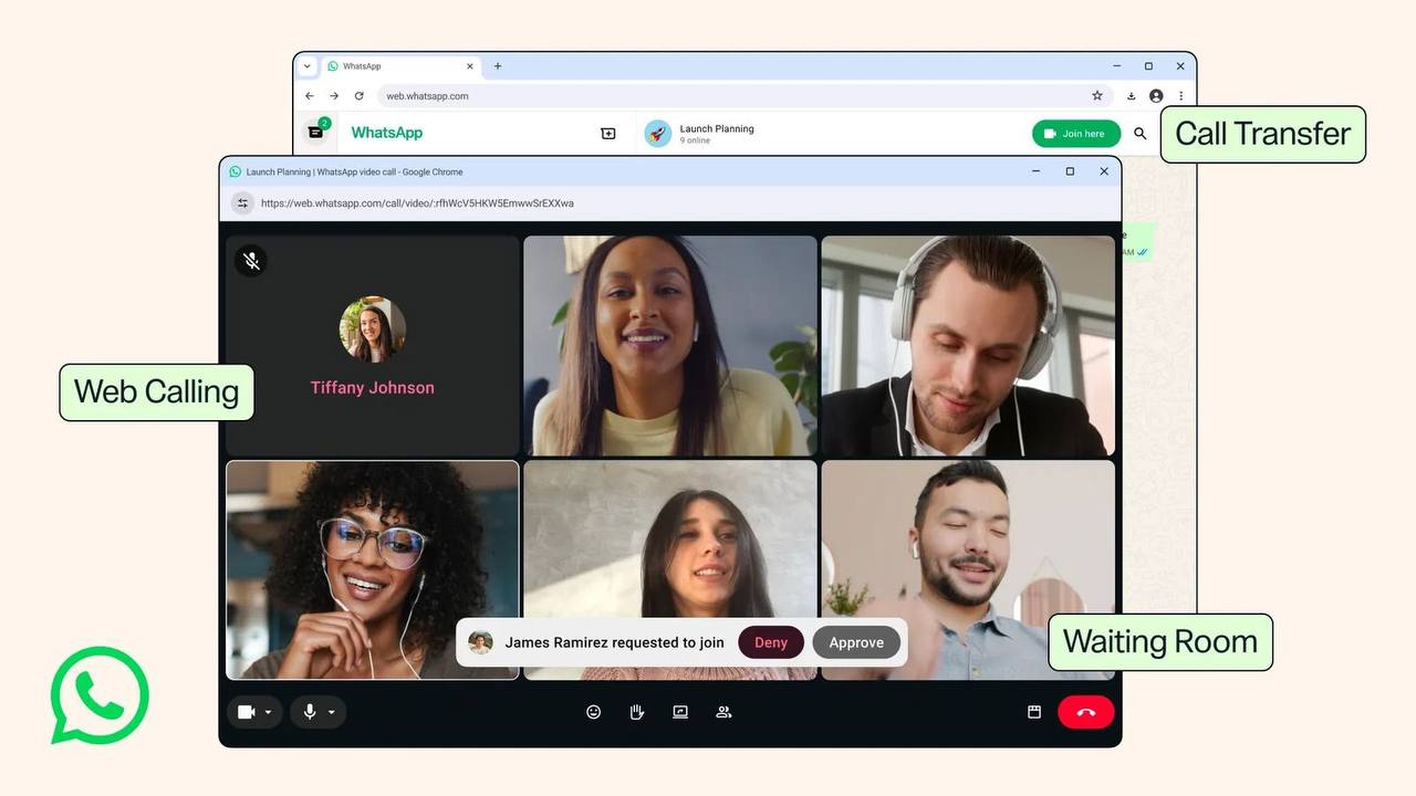 WhatsApp добавил новые функции для групповых звонков