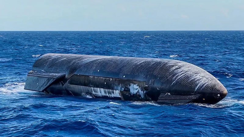 Верхняя ступень Starship дрейфует в Индийском океане