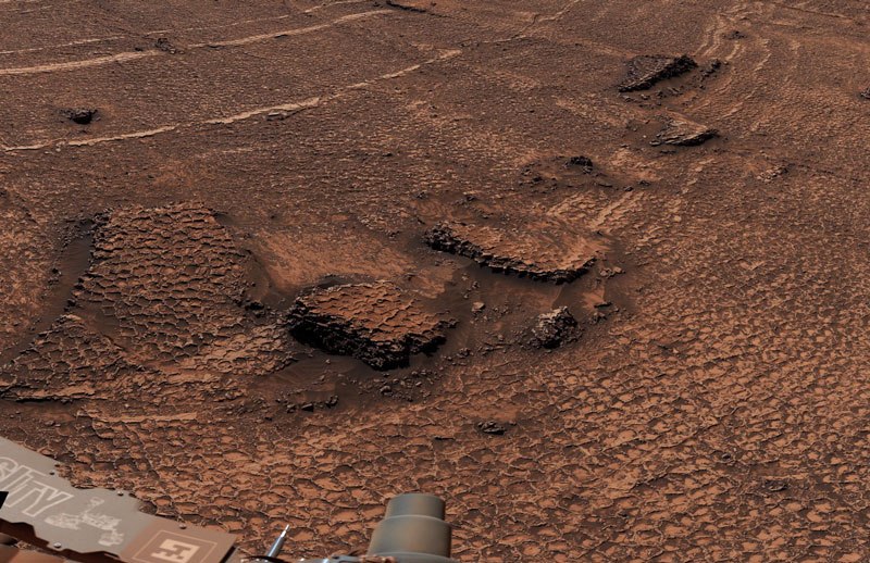 Curiosity обнаружил на Марсе масштабные многоугольные структуры