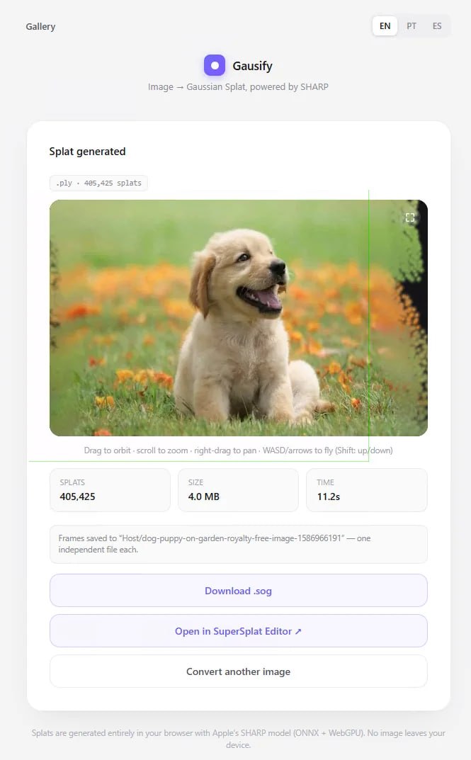 Gausify: веб-инструмент для создания гауссовых сцен