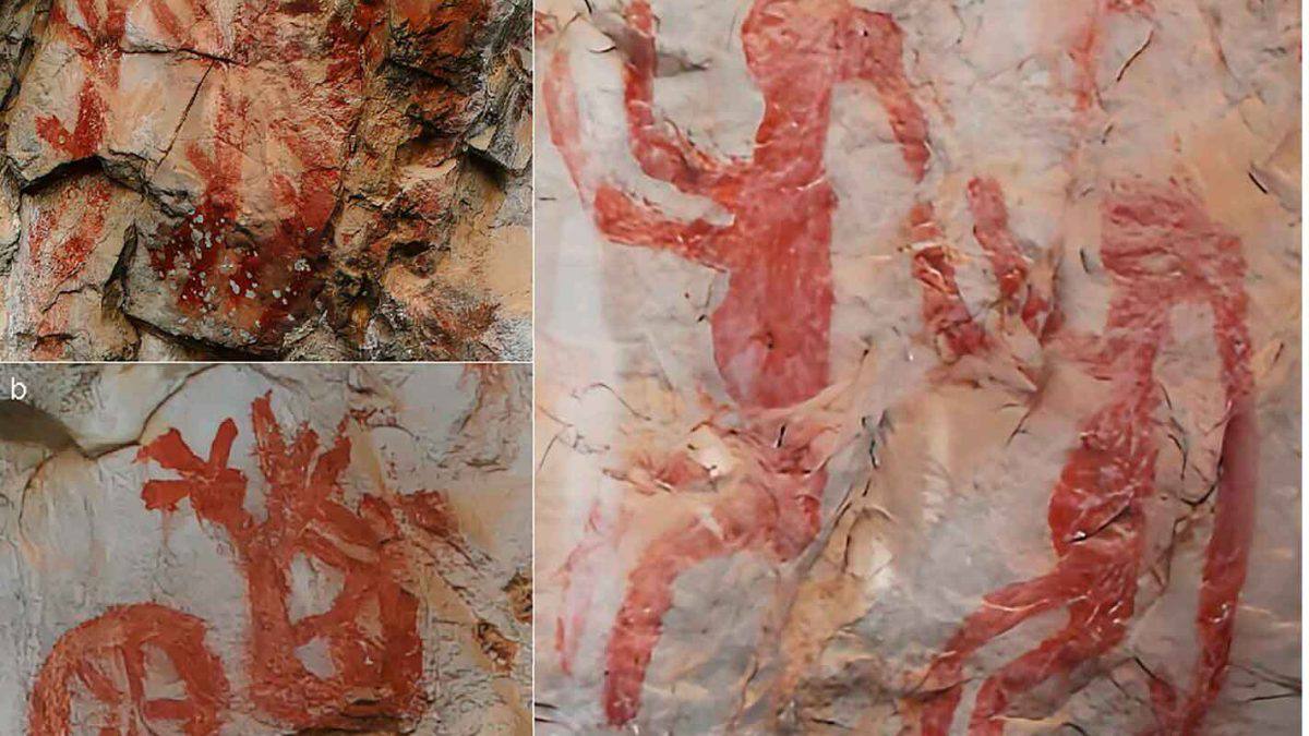 Человеческая кровь помогла сохранить наскальные рисунки