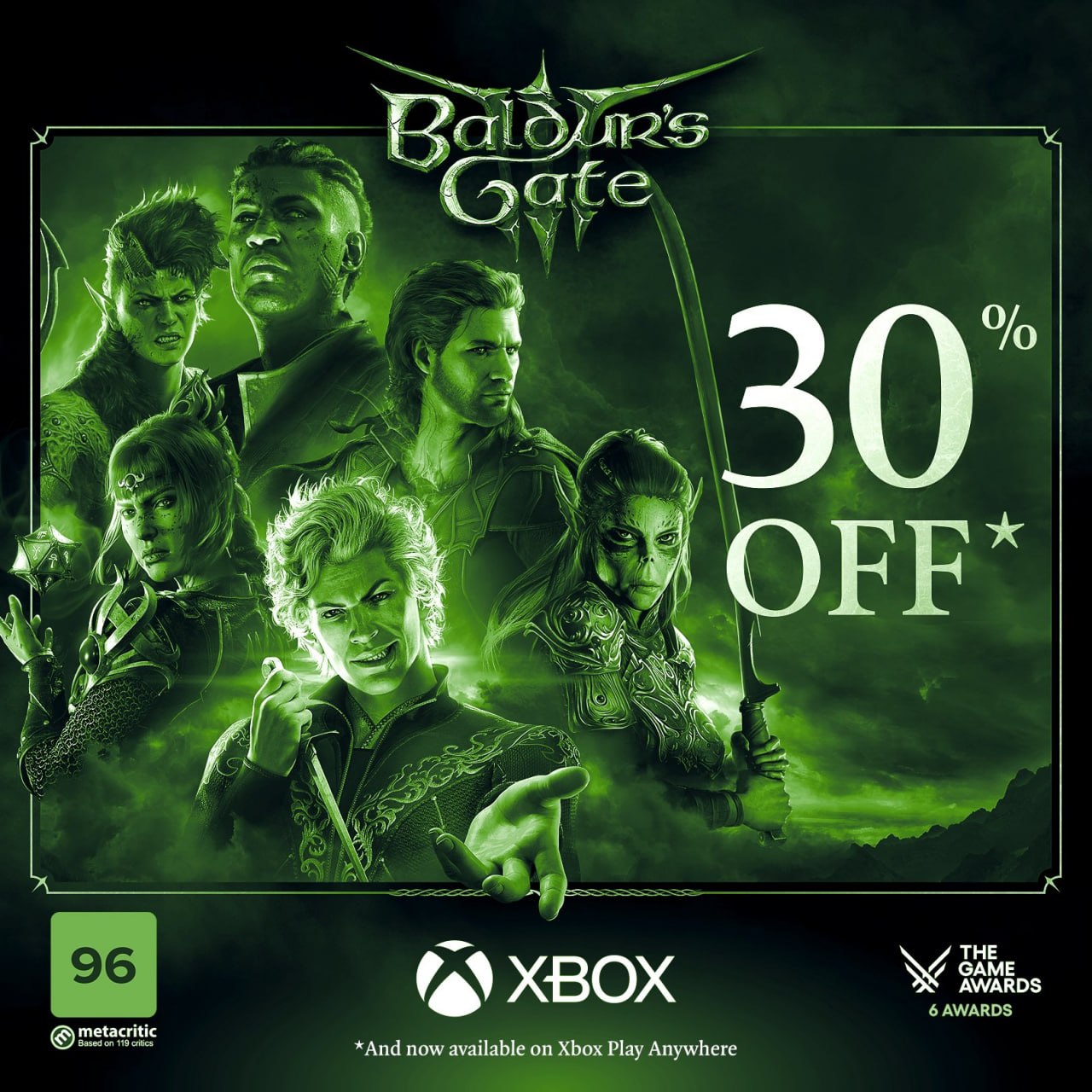 Baldur’s Gate 3 получила скидку 30% на Xbox Series X|S