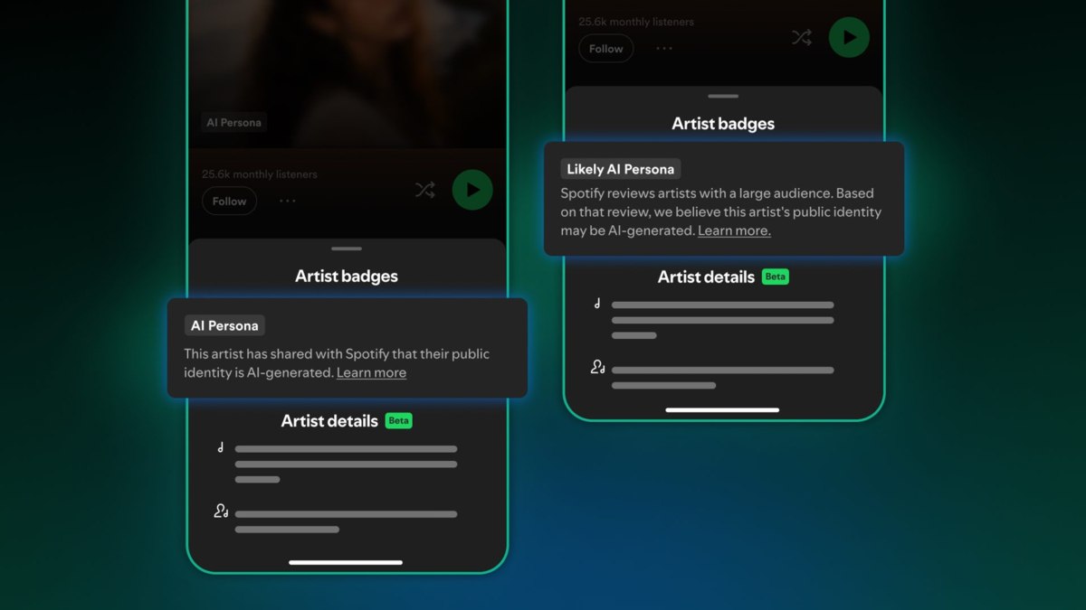 Spotify вводит маркировку AI Persona для профилей артистов