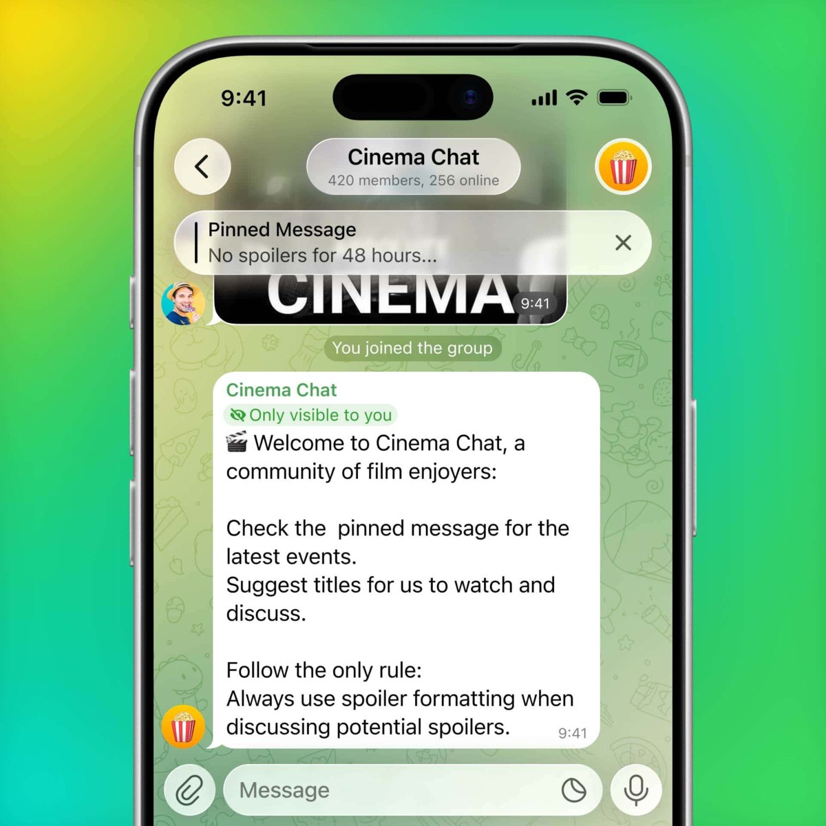 Telegram выпустил ежемесячное обновление