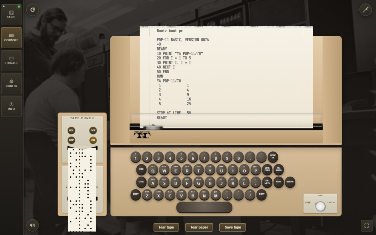 Эмулятор PDP-11/70: история Unix и концепция пайпов