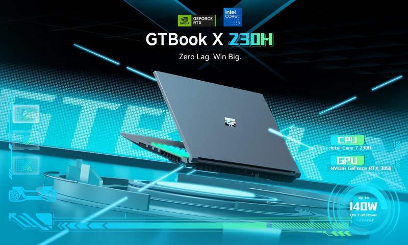 Chuwi представила игровой ноутбук GTBook X с Core 7 и RTX 3050