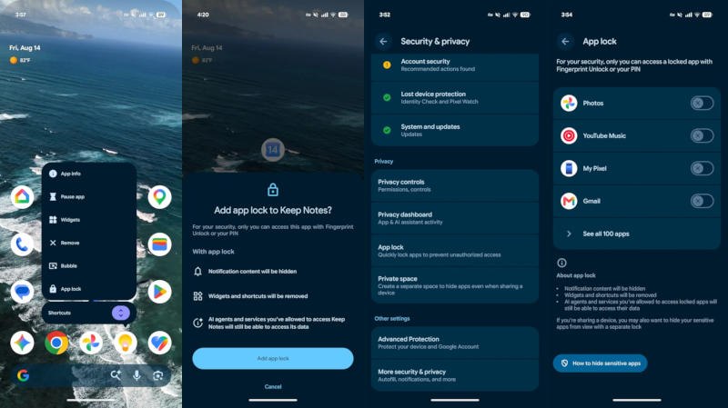 Google тестирует функцию блокировки приложений в Android