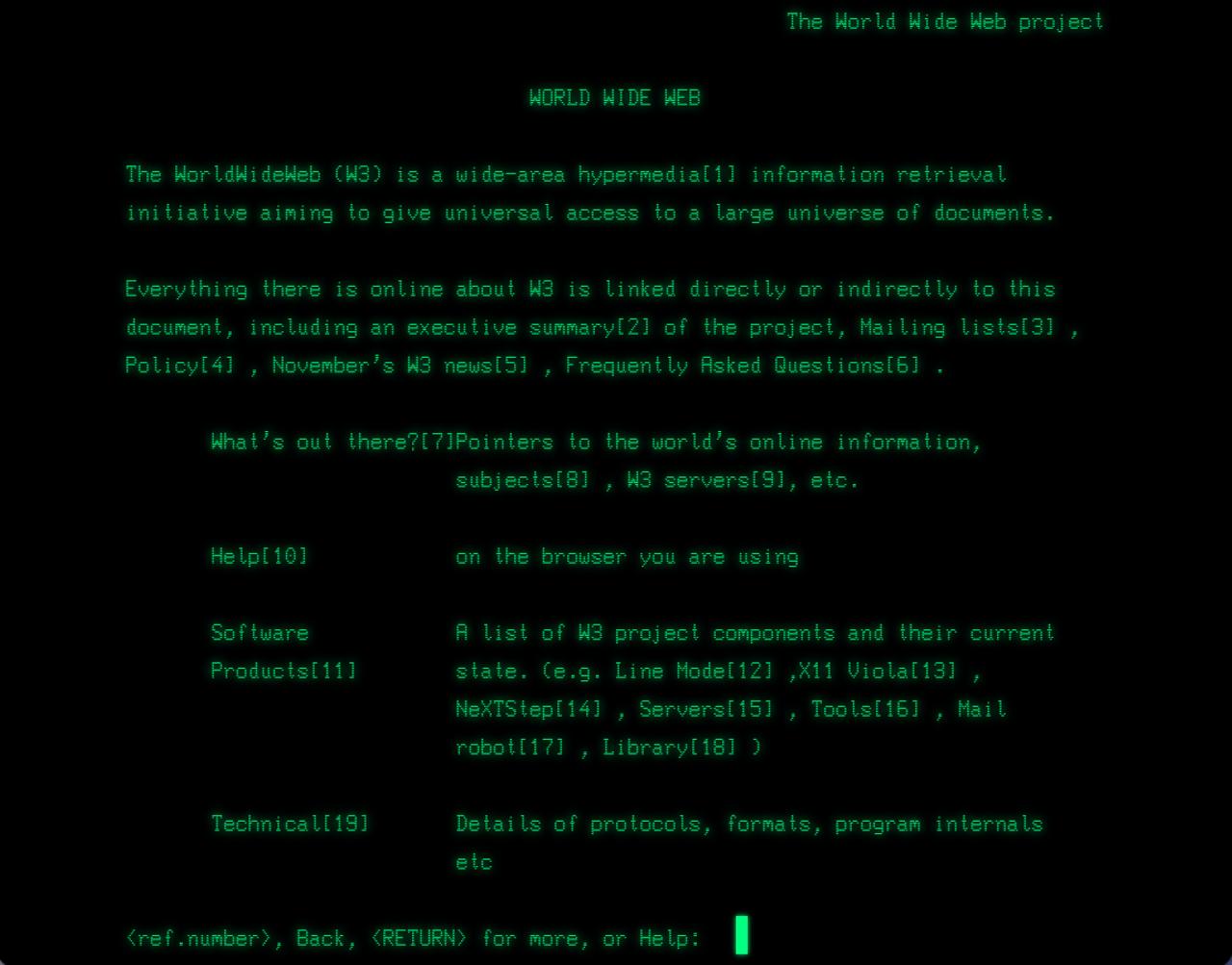 Эмулятор первого браузера WorldWideWeb