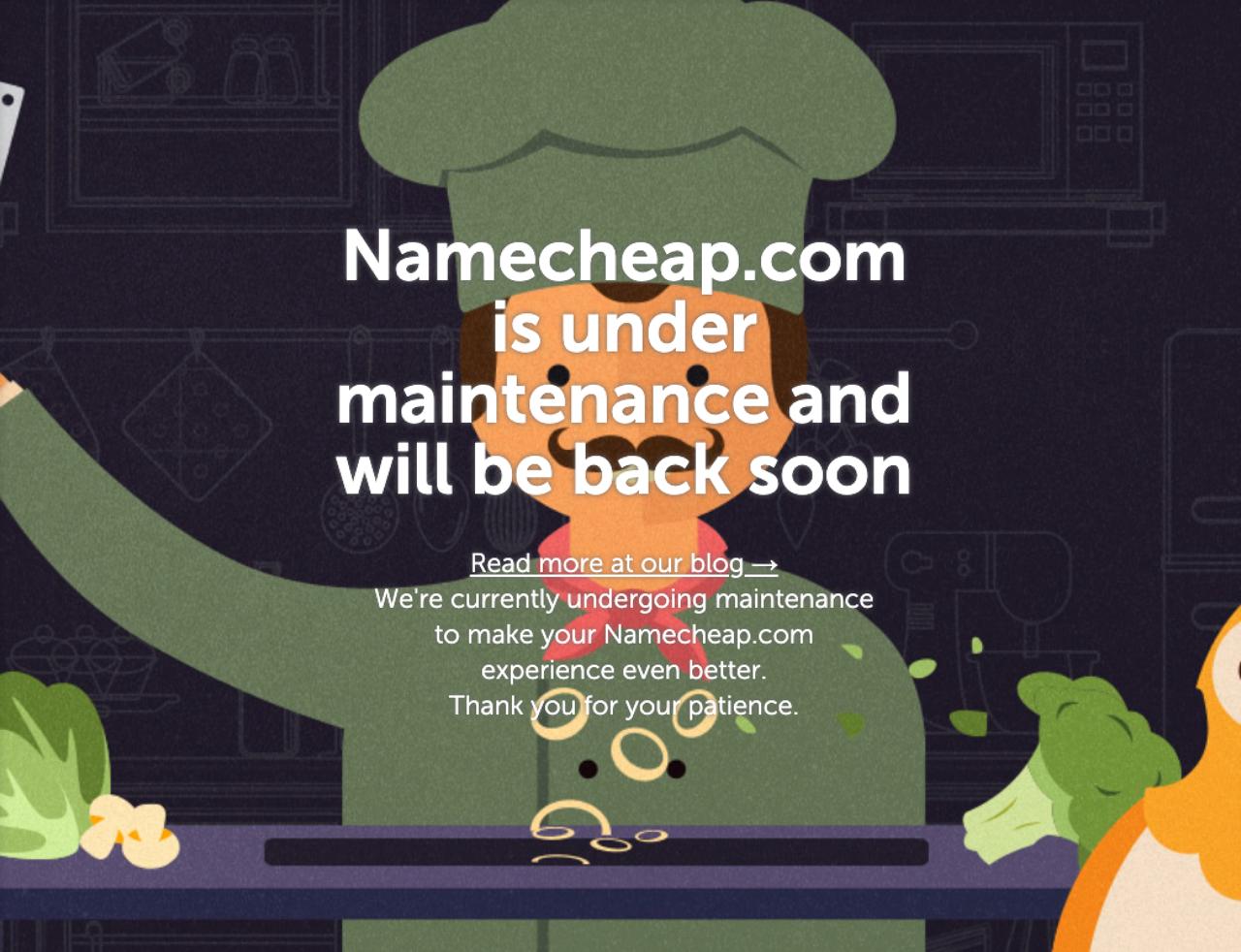 Сбой в дата-центре Namecheap в Финиксе