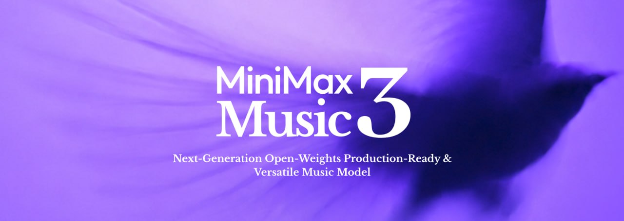MiniMax Music 3: открытая модель генерации музыки с вокалом