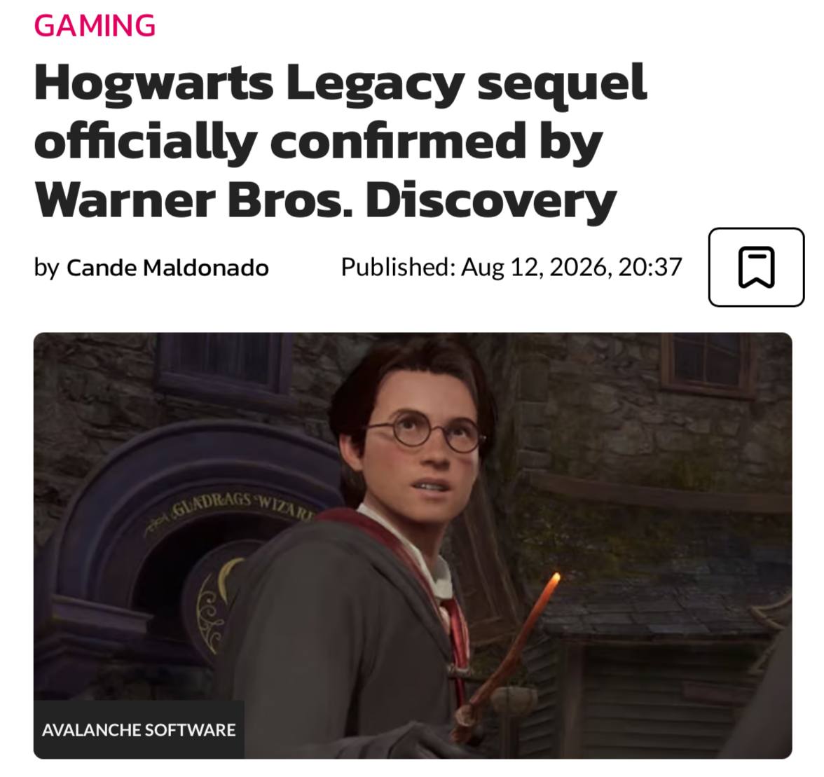 Warner Bros. Discovery подтвердила разработку сиквела Hogwarts Legacy