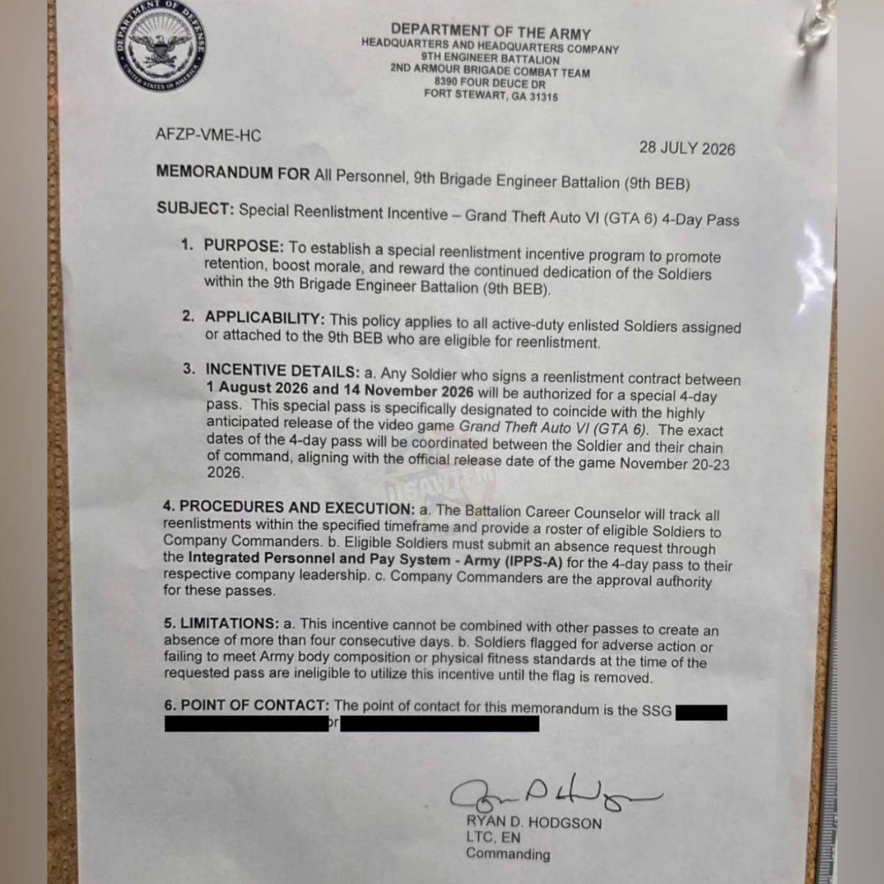 Армия США предлагает отпуск за подписание контракта ради GTA 6