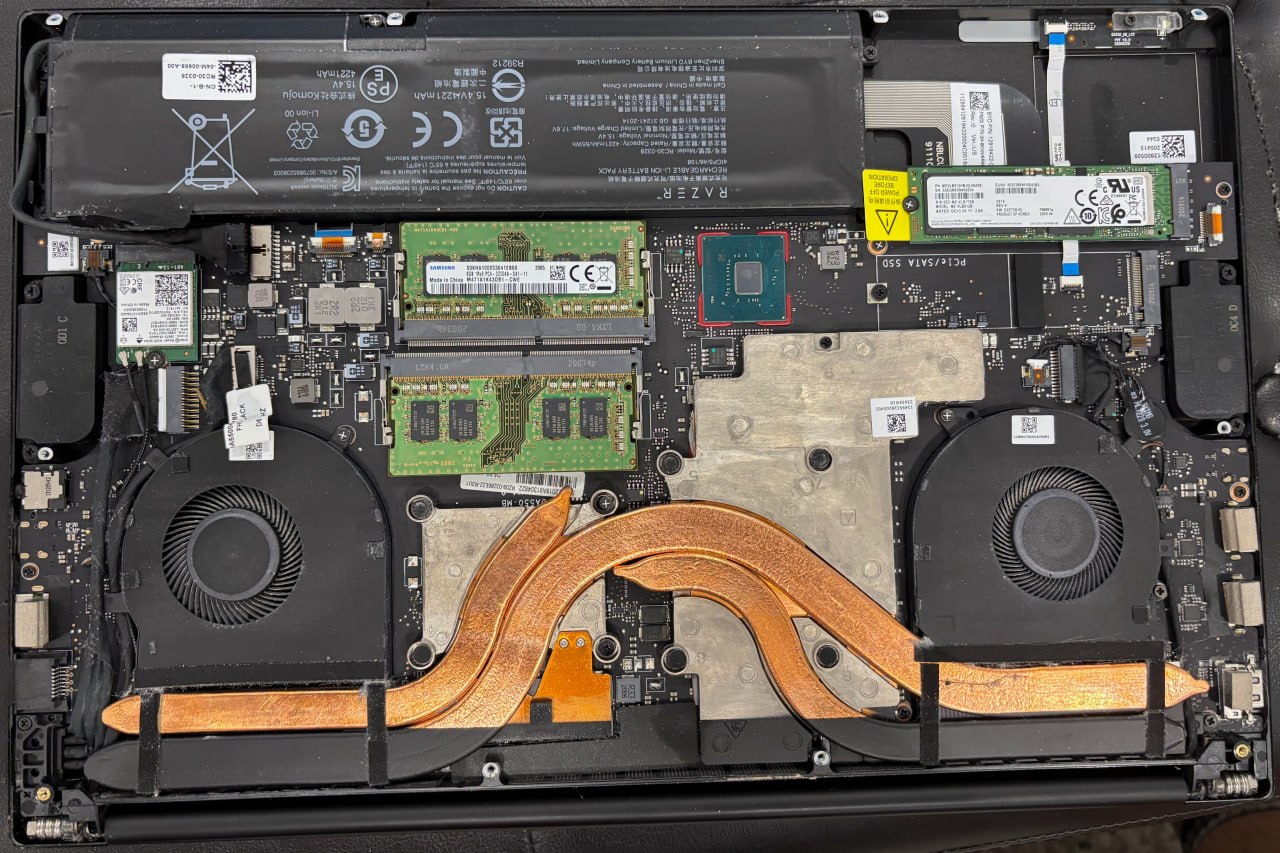 Апгрейд SSD в ноутбуке Razer Blade 2020