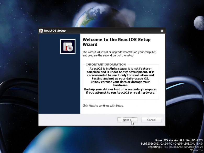 Вышел крупный релиз ReactOS 0.4.16
