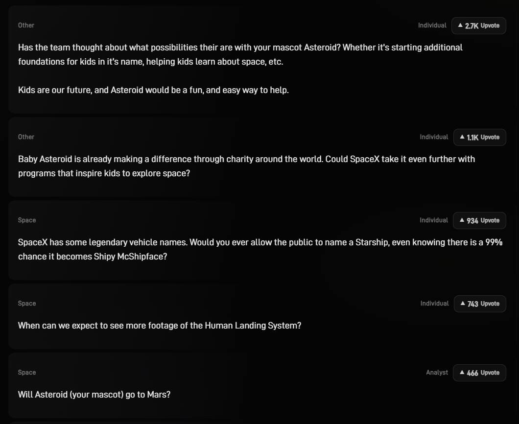 SpaceX проводит первый публичный квартальный отчёт