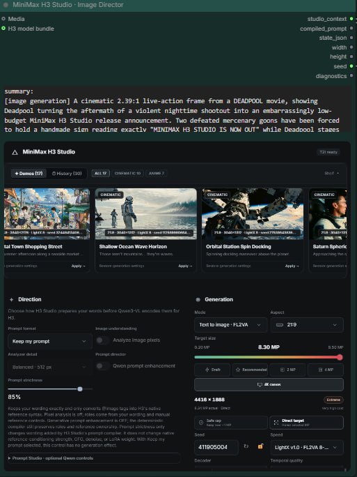 ComfyUI-MiniMax-H3-Studio: интеграция MiniMax H3 в ComfyUI