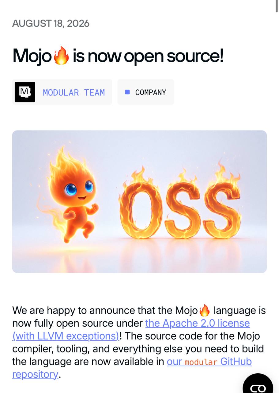 Modular открыла исходный код языка Mojo