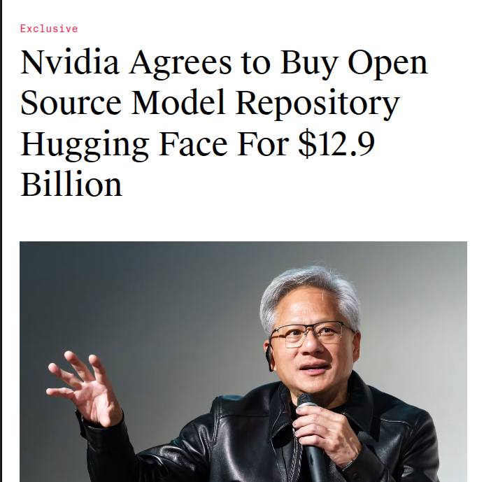 Nvidia планирует покупку Hugging Face за $12,9 млрд