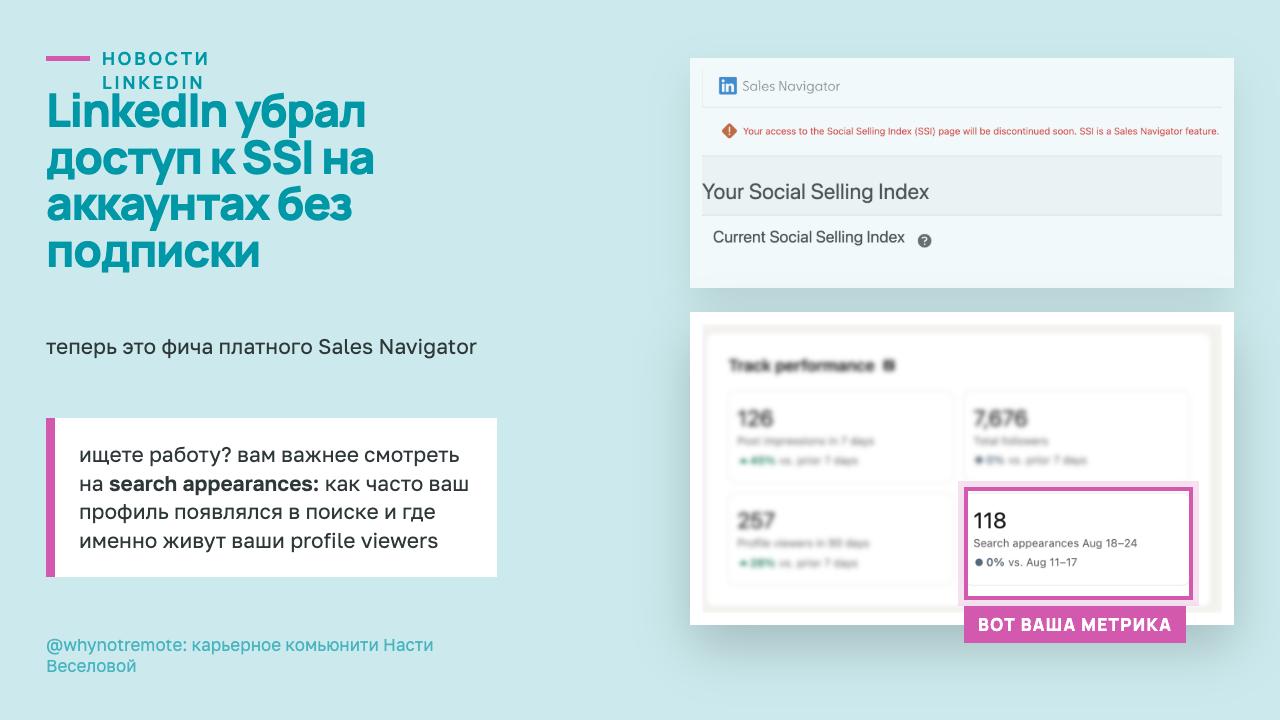 LinkedIn ограничил доступ к SSI для бесплатных аккаунтов