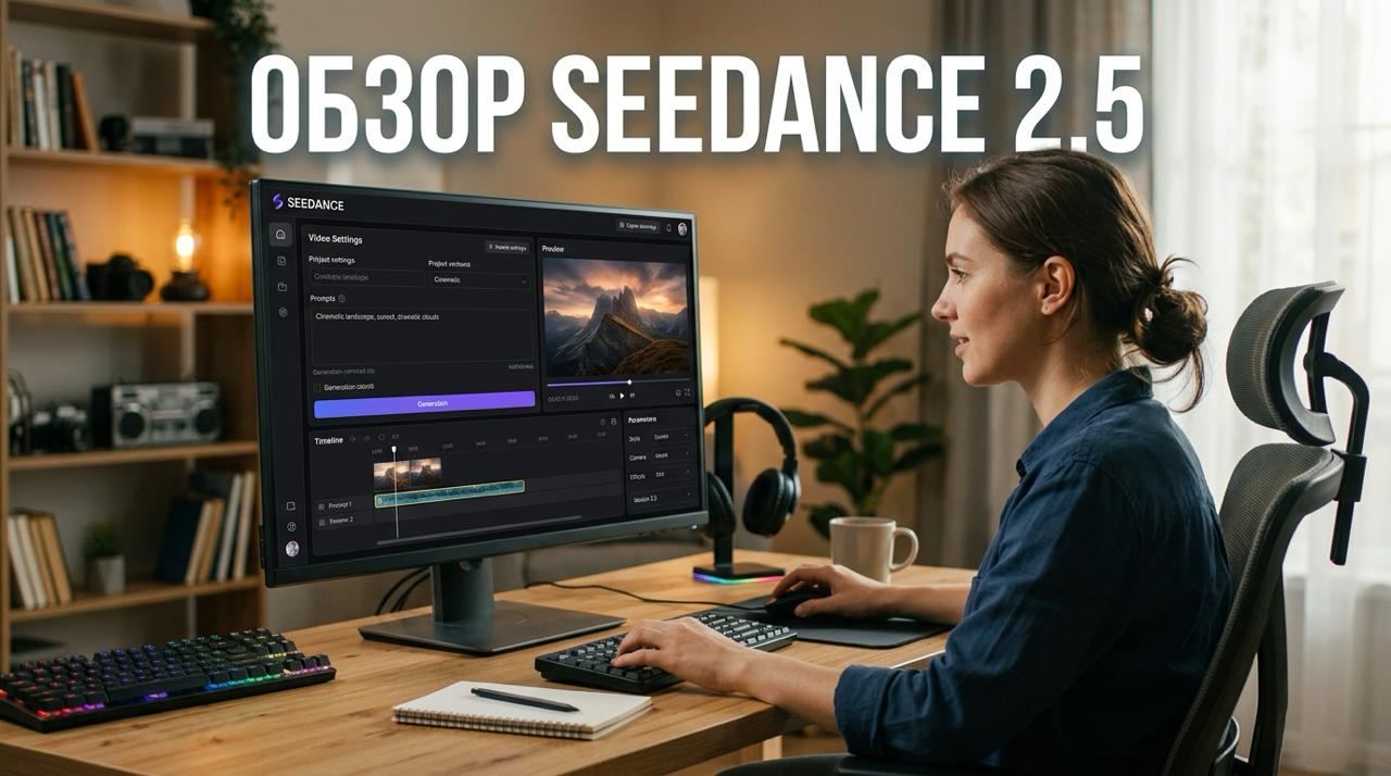 Выход нейросети для генерации видео Seedance 2.5