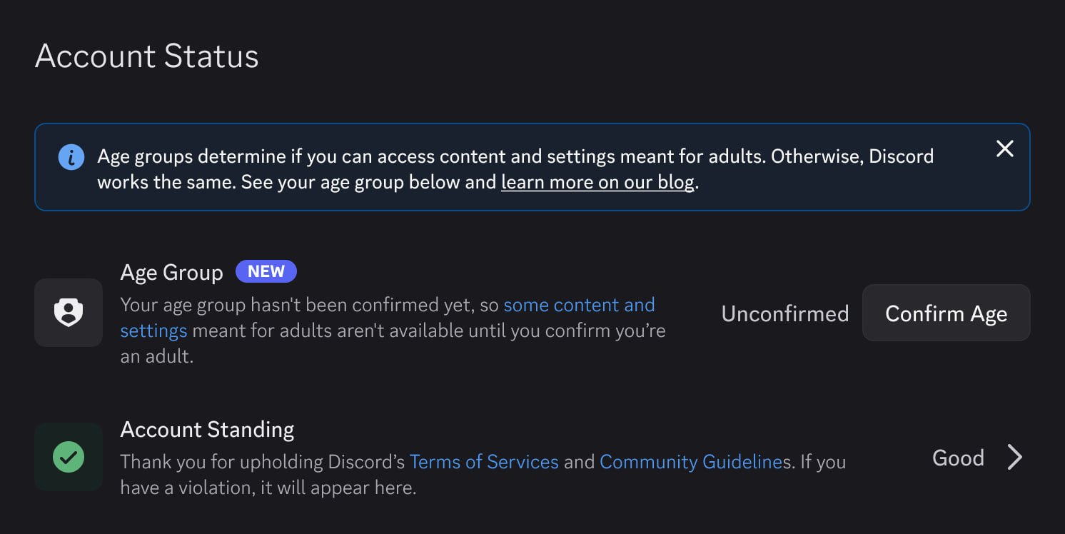 Discord внедряет автоматическую возрастную верификацию