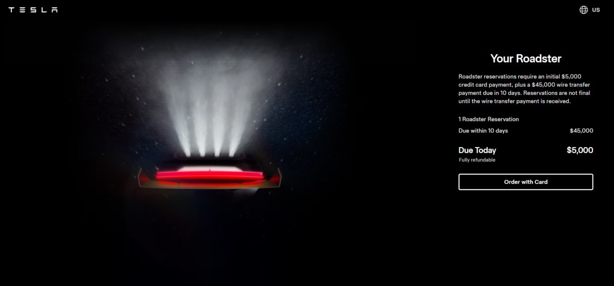 Tesla перенесла презентацию Roadster на 2026 год
