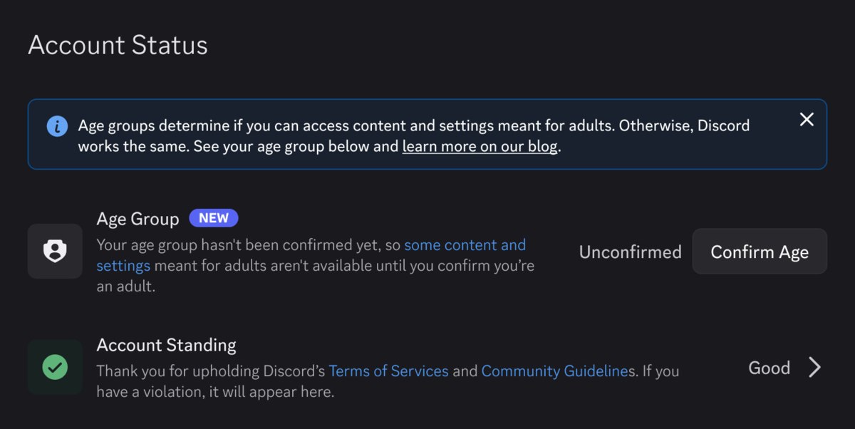 Discord внедряет автоматическую возрастную классификацию пользователей