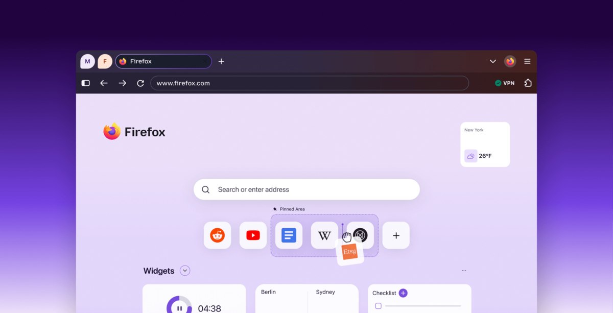 Mozilla обновила интерфейс браузера Firefox