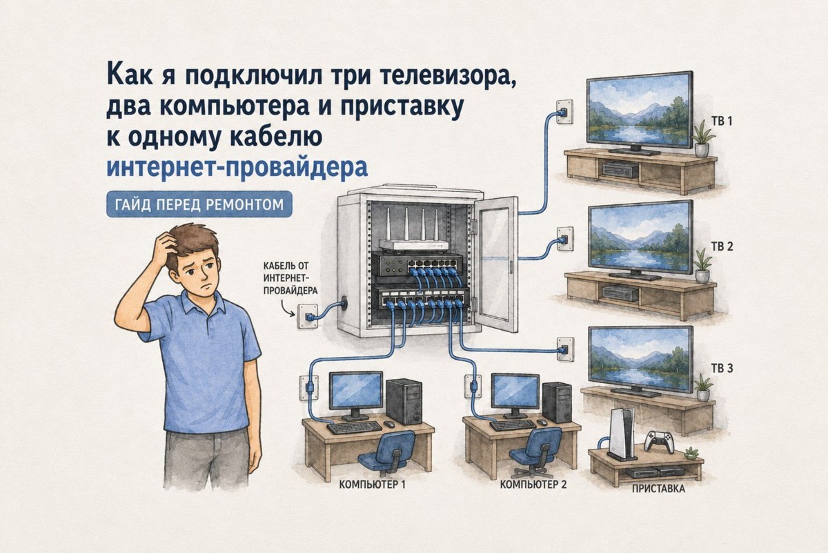 Гайд по проектированию домашней интернет-разводки перед ремонтом
