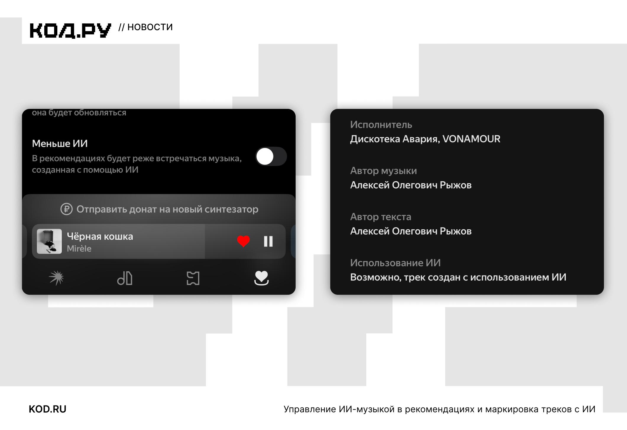 Яндекс Музыка вводит маркировку ИИ-треков