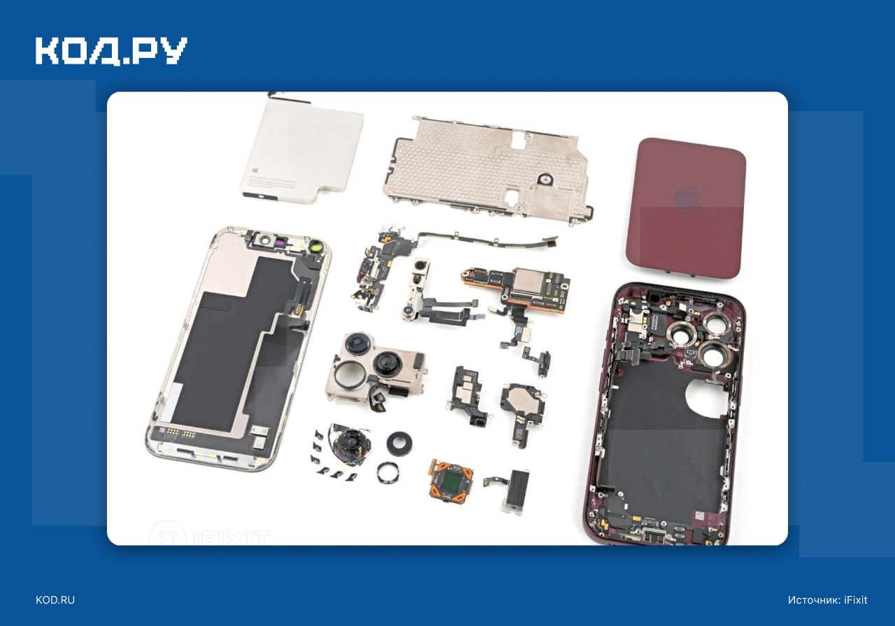 iFixit оценили ремонтопригодность iPhone 18 Pro