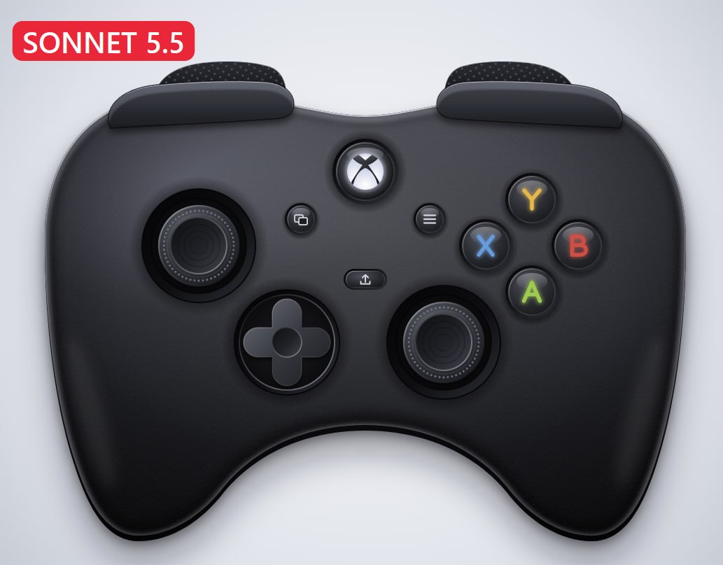 Тестирование SVG-рендеринга контроллера Xbox через Sonnet 5.5