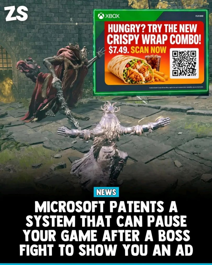 Microsoft подала патент на рекламу в играх во время пауз