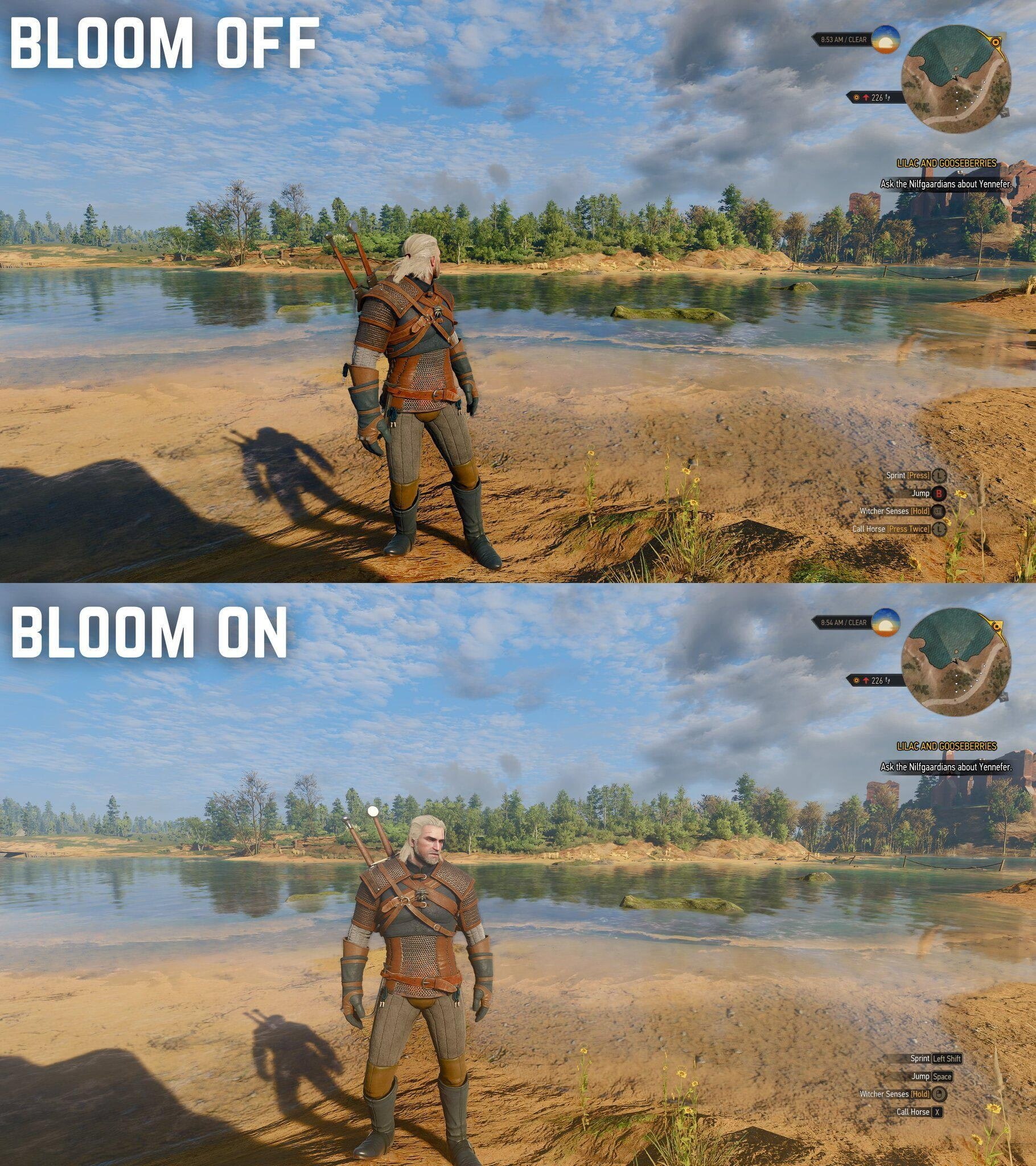 Отключение bloom в The Witcher 3 Remastered