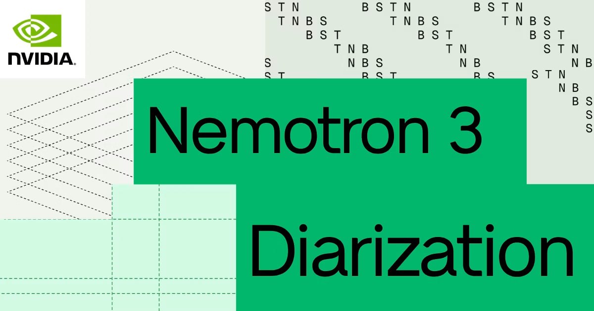 Nvidia выпустила открытую модель для диаризации Nemotron 3 Diarization