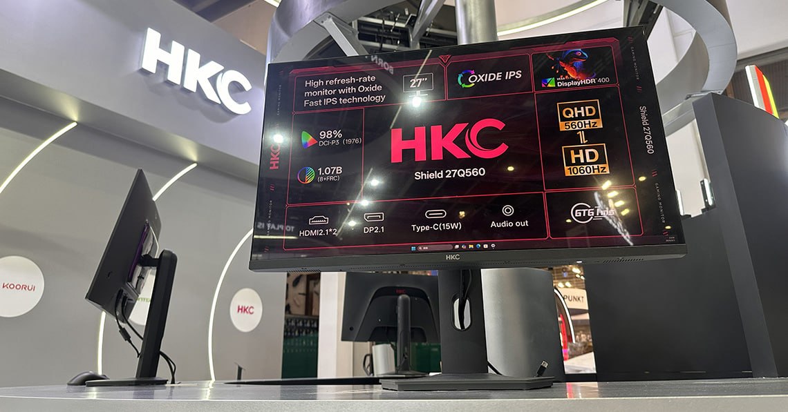 HKC представила игровой монитор с частотой 1060 Гц