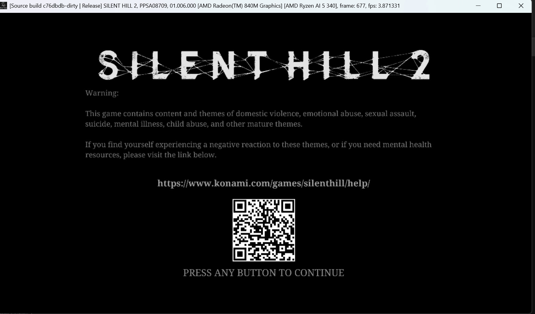 Эмулятор KyTyPlus запустил Silent Hill 2 Remake на Radeon 840M