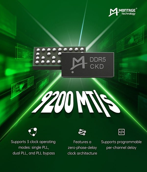 Montage Technology запустила серийный выпуск чипов CKD для DDR5