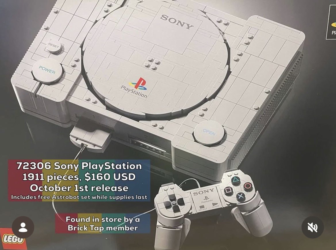 LEGO анонсировала набор с первой PlayStation