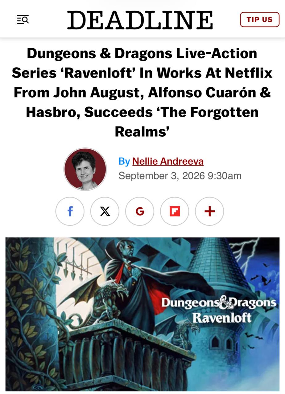 Netflix разрабатывает сериал по вселенной Dungeons & Dragons