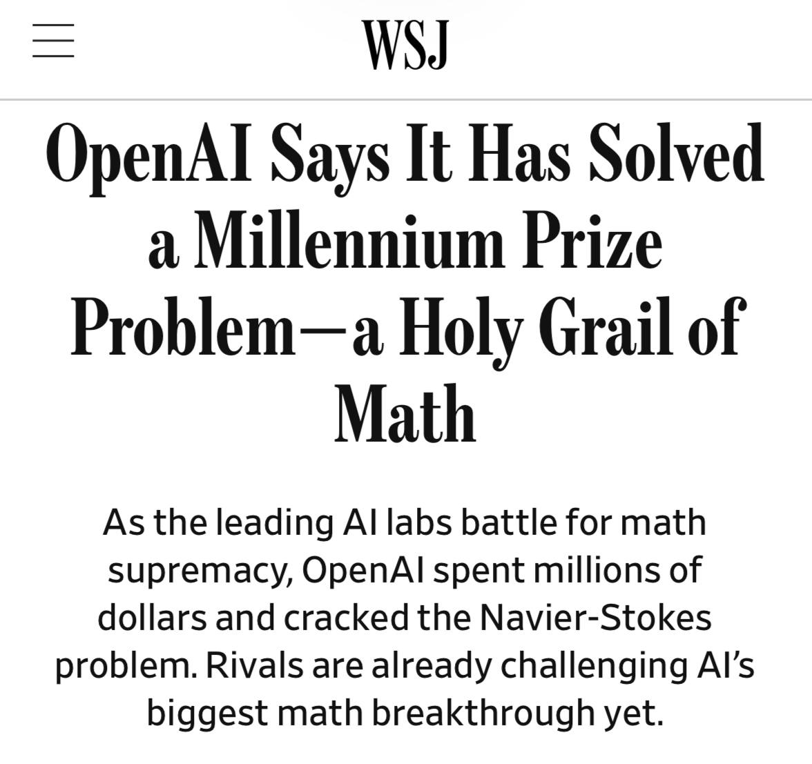 OpenAI заявила о решении проблемы Навье-Стокса с помощью ИИ