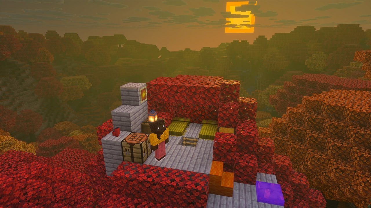 В Minecraft добавлен осенний биом «Пёстрый лес»