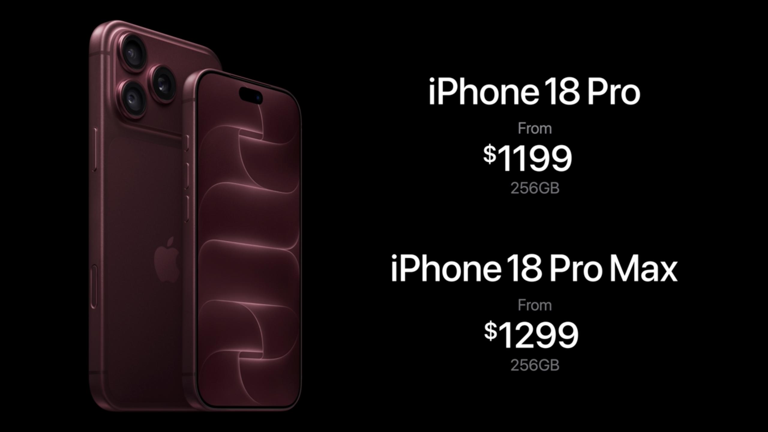 Apple представила iPhone 18 Pro и 18 Pro Max