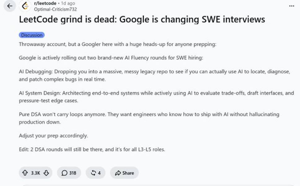 Google тестирует ИИ-интервью для разработчиков