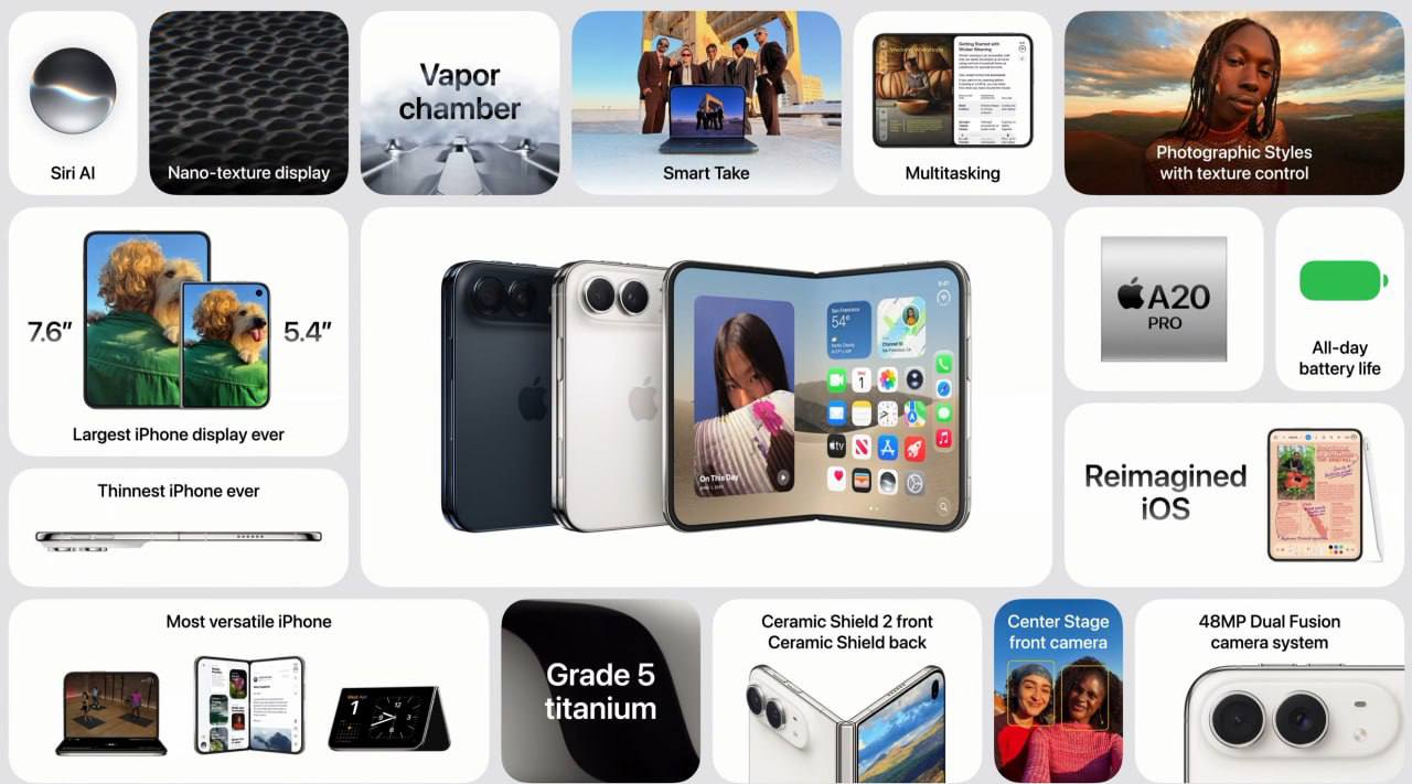 Apple представила складной iPhone Duo