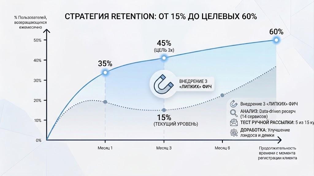 Опыт работы над удержанием пользователей и LTV