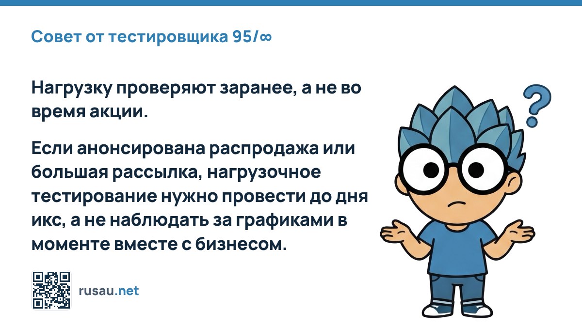 Совет по нагрузочному тестированию перед акциями