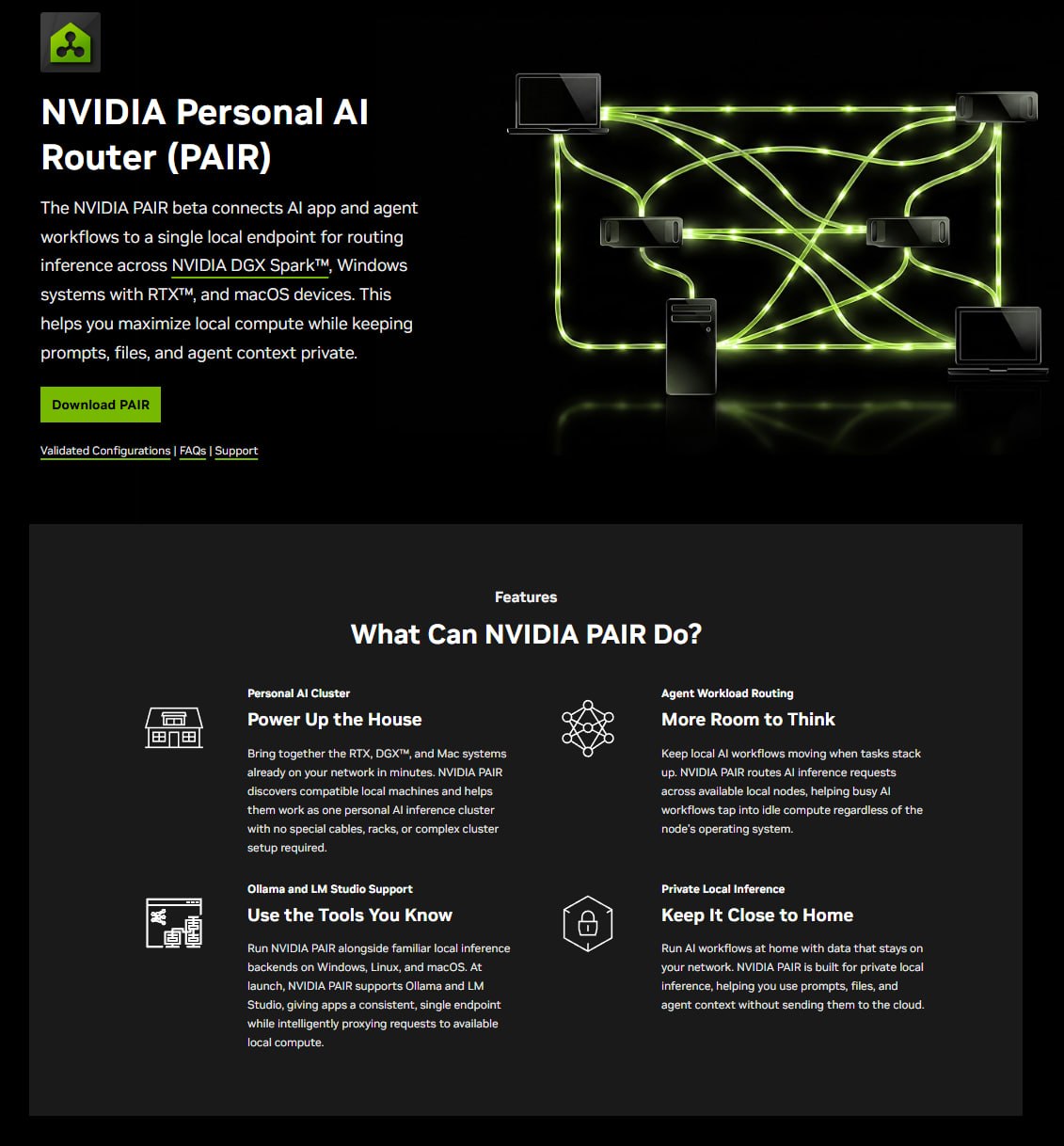 NVIDIA представила PAIR для объединения локальных устройств в ИИ-кластер