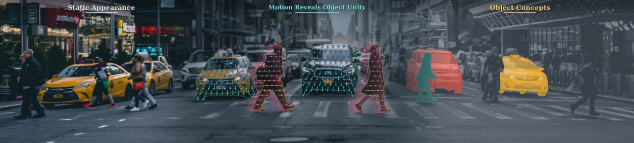 Object Concepts Emerge from Motion: обучение сегментации через движение