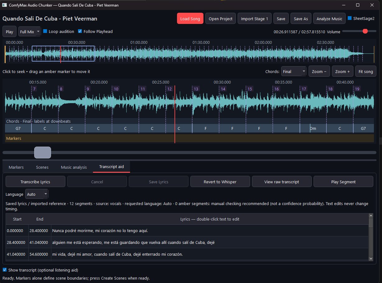ComfyMax MusicLab: локальный инструмент для подготовки аудио к видеогенерации